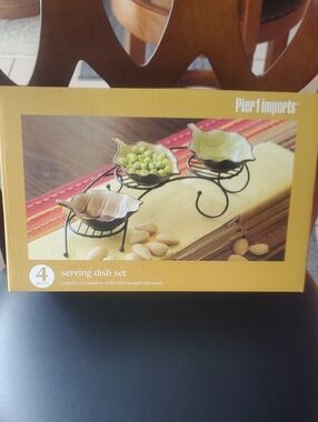 Pier 1 Imports 4 Piece Serving Set NIB